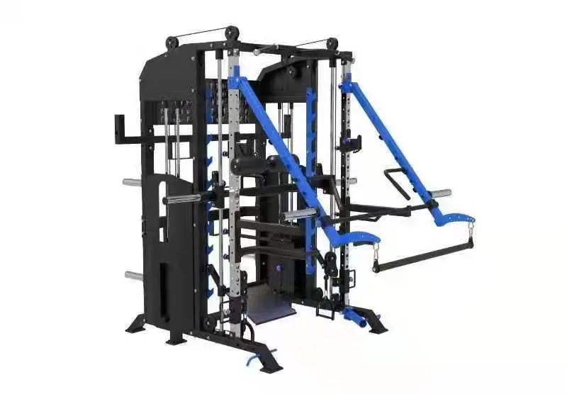 Power Cage Leg Press DIP Chin & Jammer Arms Adjustable Weight Bench W/Leg Extension Full Accessories|Smith Machine & Functional Trainer