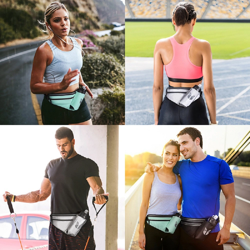 Lightweight Waist Bag with Water Bottle Holder, Running Sports Jogging Fitness Workout Fanny Pack Wbb17796