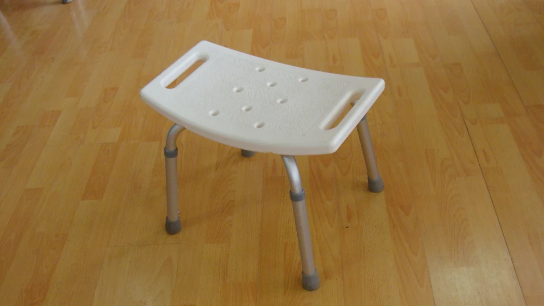 Hot Selling Steel Folding Shower Chair PE Material Seat Board Anti-Slip Foot Pad Easy Fold Bath Bench Get CE Rehabilitation Medical Equipment