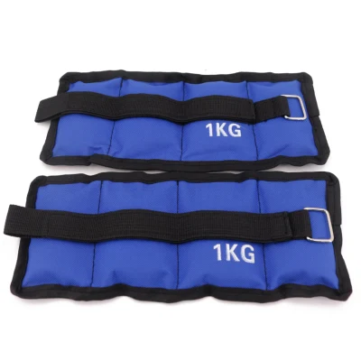 (1 kg, 2 kg, 3 kg, 4 kg y 5 kg) 2 PCS Tobillo Pesas Pierna Muñeca Bolsa de arena Pesas Correa Resistencia Equipo de entrenamiento de fuerza para gimnasio Fitness Yoga Correr Wyz17066