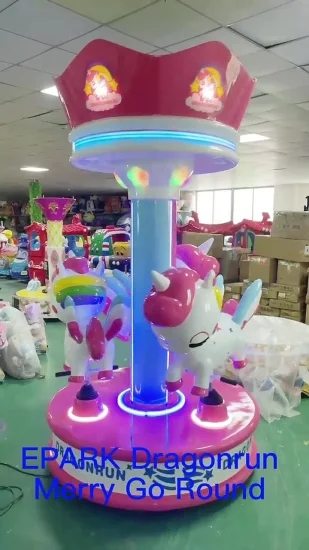 Máquina de juego de paseo en columpio de caballo para niños de carrusel de feria de interior