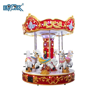 Amusement Rides 6 Asientos Kiddie Carrusel Caballos Máquina de juego